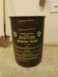 Military drinking water drum canister