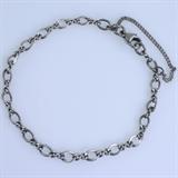 Estate James Avery sterling silver figaro charm bracelet: 8", 5.7 gms