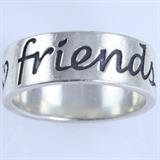 Estate James Avery sterling silver "Friends Forever" ring: size 8 3/4, 7.9 gms