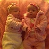 Sara's grandtwins spent the night with her this week! Getting harder to tell apart by the day!
