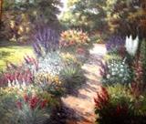 Tranquil garden scene