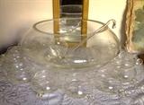 Modernist punch bowl set