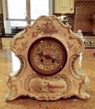 Antique ceramic clock, French movement