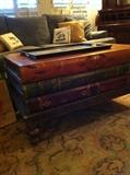              " stacked books" style coffee table
