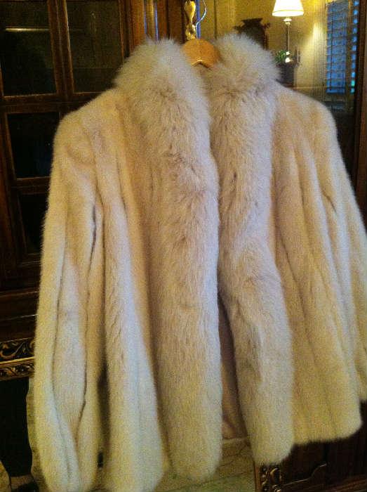                                    white mink coat