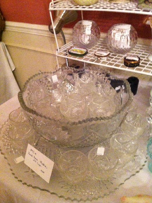                               punch bowl and cups