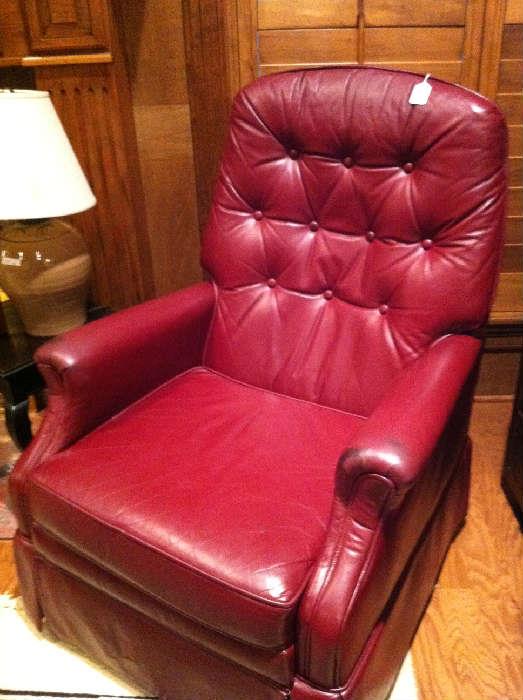                              small leather recliner