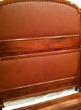                 antique leather headboard & footboard
