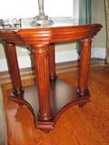 EMPIRE INSPIRED LAMP TABLE  WITH COLUMN LEGS
ON RAISED BASE
