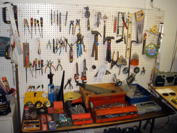 array of hand tools