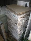 Stack of 16" tiles, 14 cartons