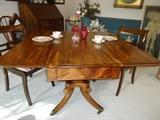 Period mahogany drop leaf breakfast table. Beautiful!
