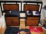 Asian headboard and end tables