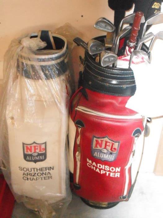 NFL golf bags, golf clubs