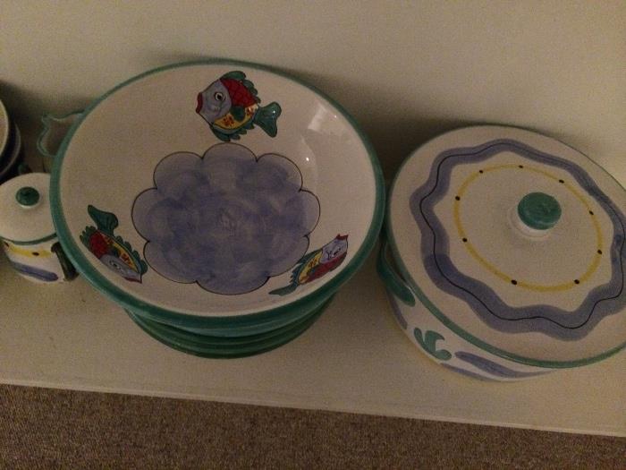 Vetri hand painted dishes.