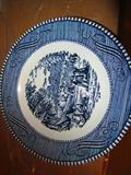 currier and ives plates and serving pieces