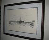 James Sabol "Winter on the Bay, Public Dock" Erie PA