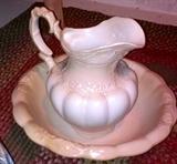 Ironstone England Wash Basin & Pitcher 1890