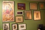 Assorted framed artwork including a collection of four DaVinci (repro) prints