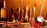 Assorted antique kitchen tools