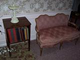 record cabinet and Settee