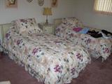 Twin beds with nightstand