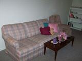 sofa, coffee table, recliner