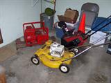 mower, generator
(snow blower removed from sale)