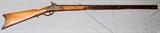 Lot#19, ENGLISH, .50 CAL., HUNTING RIFLE L 35" BBL,Approximately .50 Cal., 35 1/8'' octagonal barrel, percussion cap, drum style bolster, brass hardware, light type of beech wood stock, engraved lock plate marked: "HxxWELL / WARRANTED."