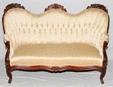 Lot#93, VICTORIAN WALNUT SOFA, H 34", W 54", D 26"