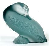 Lot#270, LALIQUE FRANCE, CRYSTAL DUCK, H 2", W 2 1/2"'Naughty Blue' color.