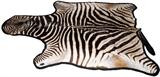 Lot#348, ZEBRA SKIN RUG, 108" X 60"Felt backing.