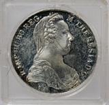 Lot#448, AUSTRIAN, STERLING SILVER COIN, 1780,,with portrait of Maria Theresa, Austrian Coat of Arms on verso.