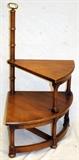 Lot#1232, MAHOGANY LIBRARY STEPS, C. 1960, H 32", W 24"Mahogany library steps, with brass handle.