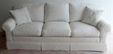 Lot#1449, BEACON HILL UPHOLSTERED SOFAS, TWO, H 33", L 83"White.
