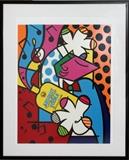 Lot#2029, ROMERO BRITTO (BRAZILIAN B. 1963), COLOR SILKSCREEN, H 30", W 37", "ABSOLUT BRITTO II"From an edition of 250; framed under acrylic. Signed Artist Proof.