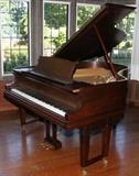 Lot#2068, STEINWAY DUO-ART REPRODUCER MAHOGANY GRAND PIANO, 1923, W 60", L 72", #224099..Hepplewhite style. Includes a bench.