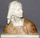 Lot#2148, ITALIAN CARVED MARBLE BUST, H 14", W 15", 'JEANNE D'ARC'Entitled at the front.