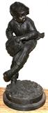 Lot#2152, JIM DAVIDSON, BRONZE SCULPTURE, H 41", BASEBALL PLAYER,Bronze sculpture of player winding up for pitch. Signed (see photo). From the Estate of Everett Casey.