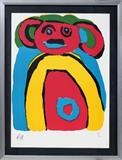 Lot#2237, KAREL APPEL (1921-2006), LITHOGRAPH #84/300, 15" X 11".Bear like figural composition in blue, red and yellow; signed in monogram, blind stamp. #84/300.
