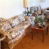Floral sofa and matching chair - in great condition!