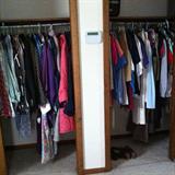 There are closets full of quality lady's and men's clothing. A lot of the lady's items are in larger sizes. Some 2x and some 14-16. Nice casual, clean and ready to wear. Lots and lots of better coats and jackets also.