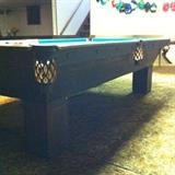 large slate top pool table - late 1800's Toledo manufactured