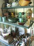 Primitives, stoneware, tin items, pottery, copper - just fun stuff!