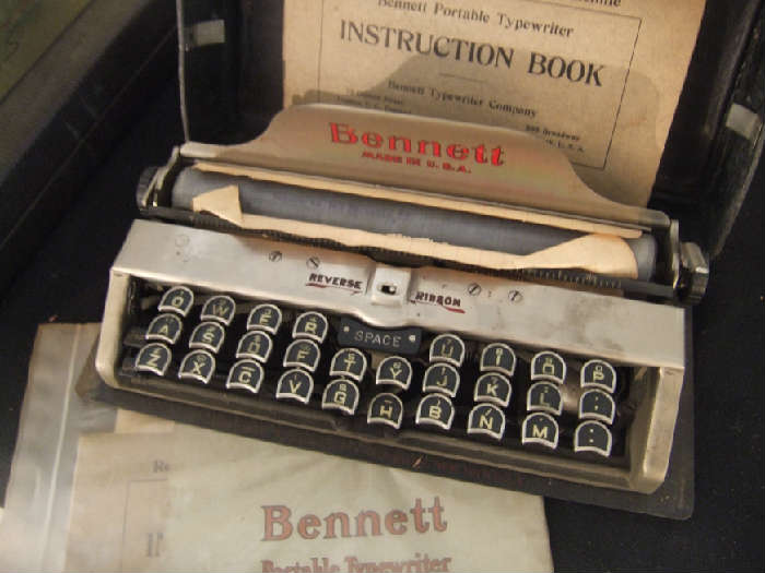Bennett's portable typewriter.....the first laptop????