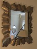 Tin framed mirror - what a great look!!