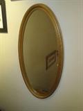 Large oval mirror, 21" x43"
