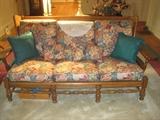 Maple sofa, first piece of furniture purchased by the Graceys while in seminary in Louisville, KY, removable sofa cushions