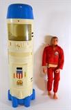 Vintage Six Million Dollar Man Rocket Toy & Doll