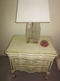 Nightstand, French Provincial, matching bedroom set.